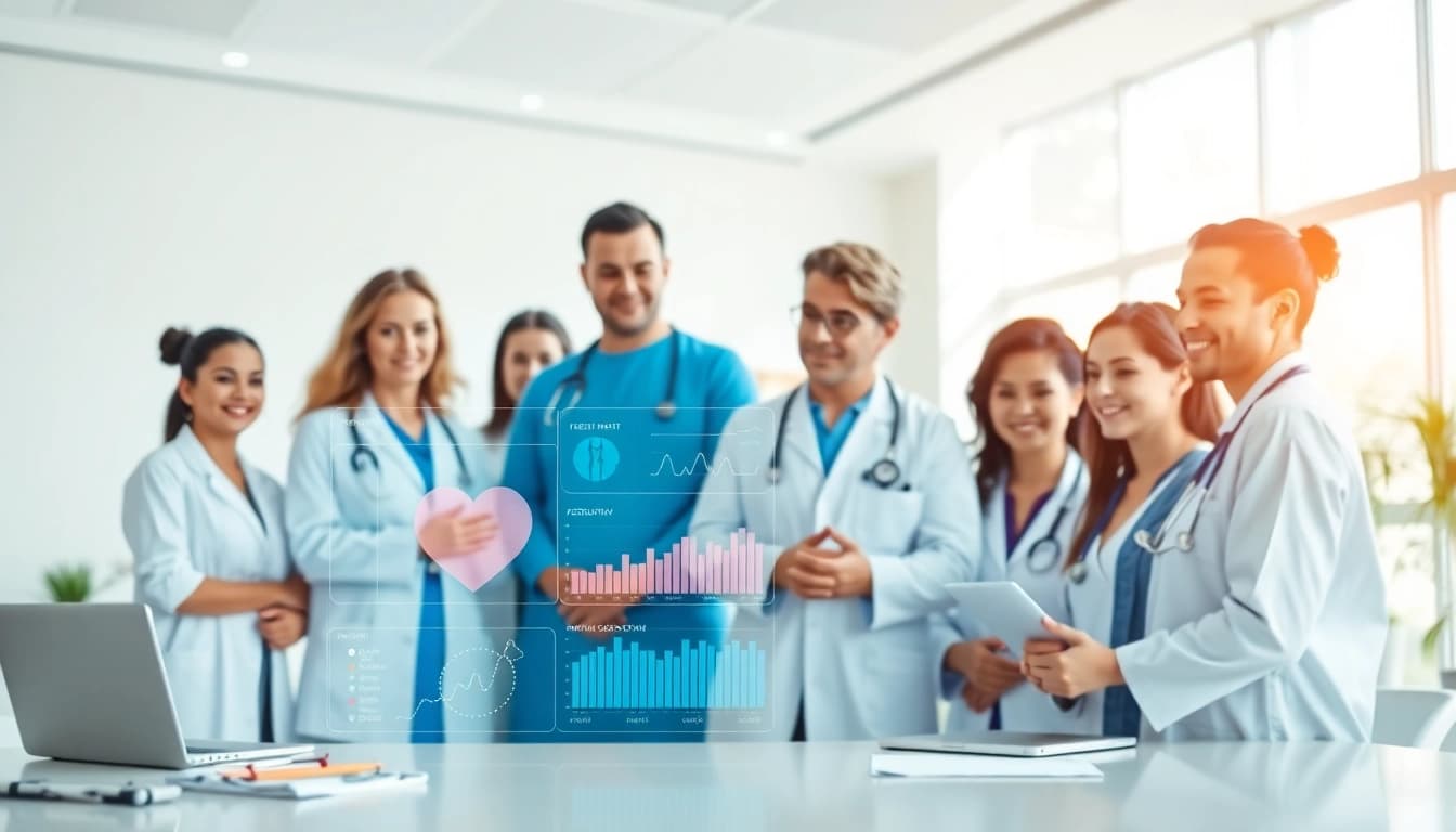 Enhancing health with a team of professionals in a bright consulting workspace.