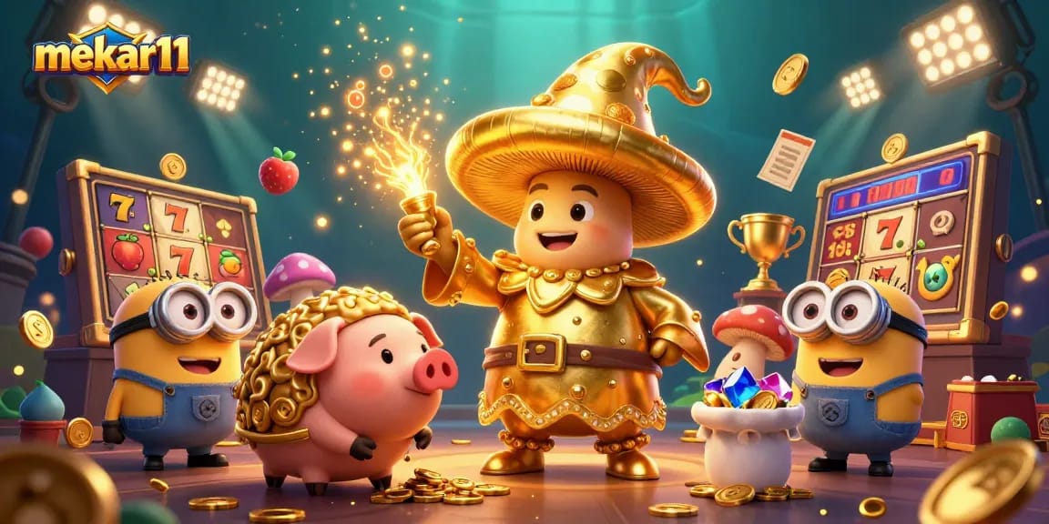 Spin the reels at mekar11 with golden magical elements and dynamic 3D characters creating excitement.