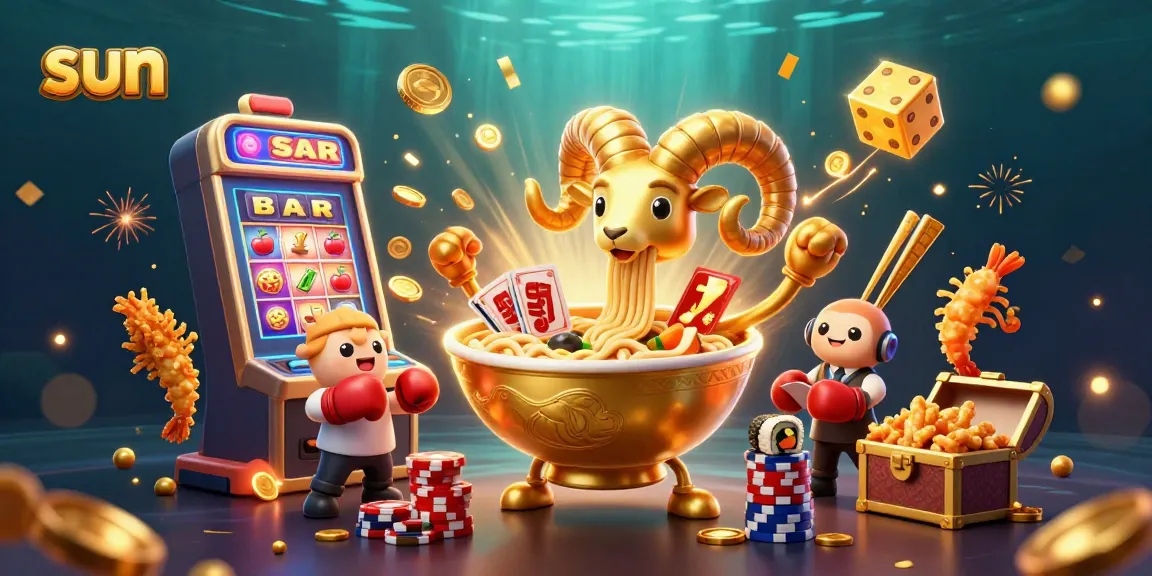Join the fun at sun-themed casino games with vibrant characters and bonuses sparkling in the background.