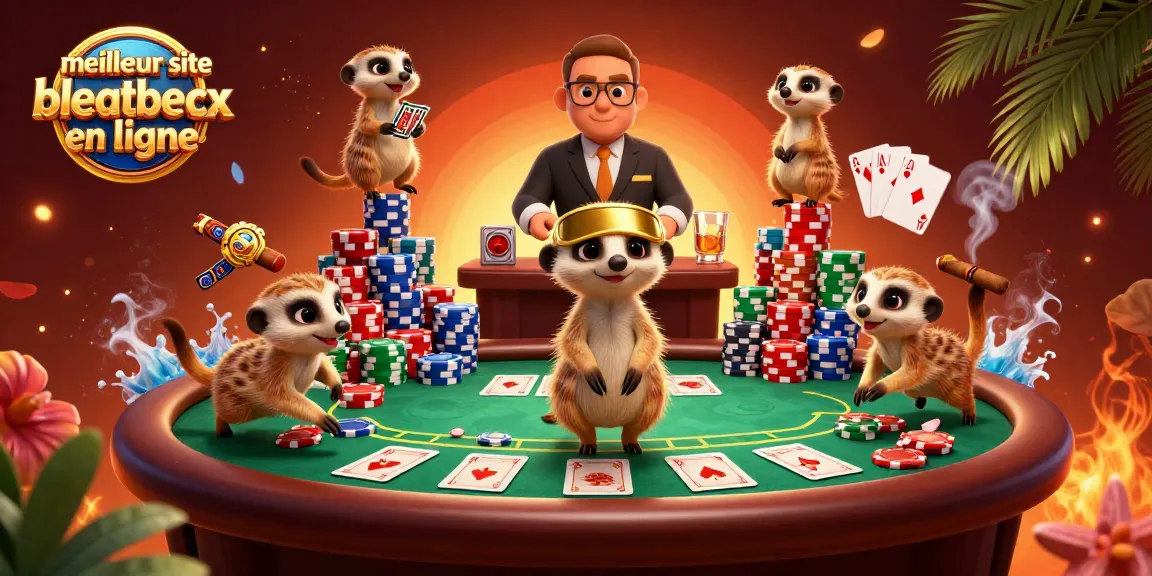 Gagnez au meilleur site de blackjack en ligne avec des mangoustes animées dans un casino dynamique.