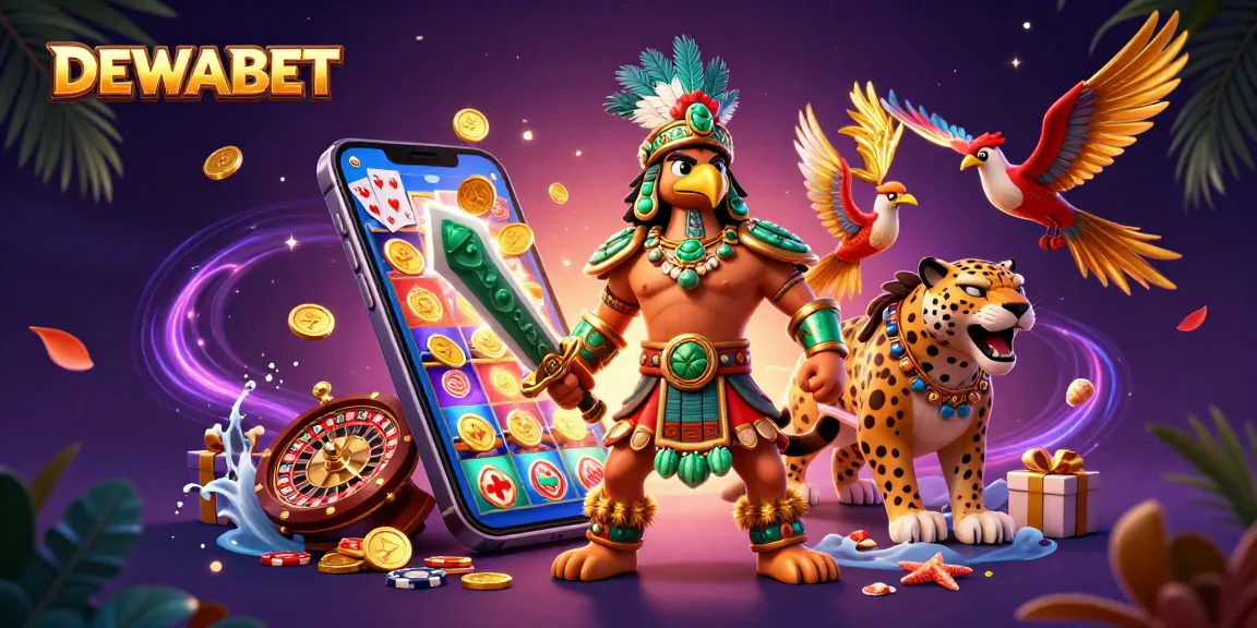 Engage with DEWABET through vibrant gambling action featuring 3D characters and dynamic casino elements.