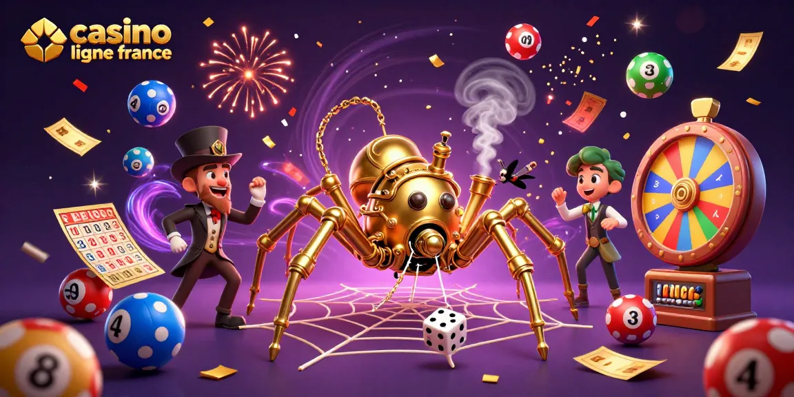 Jouez à des jeux de casino en ligne France et participez à des loteries en savourant cette scène de fête festive illustrée.