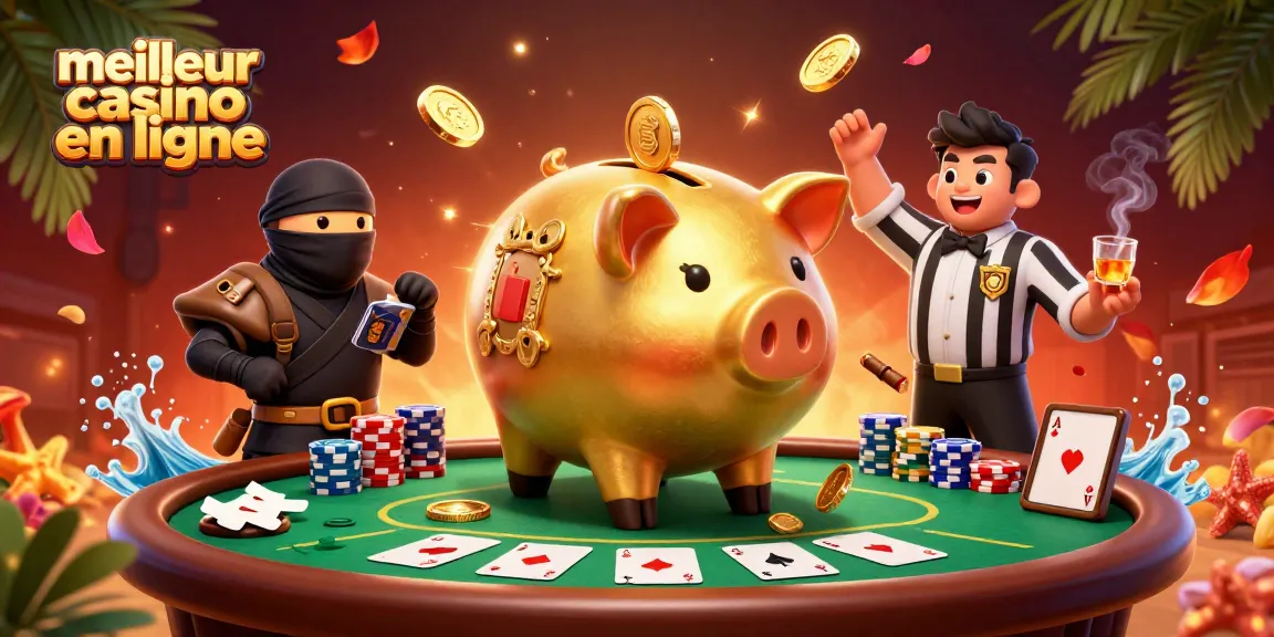 Illustration dynamique mettant en scène le meilleur casino en ligne avec des personnages captivants et des éléments de jeu.