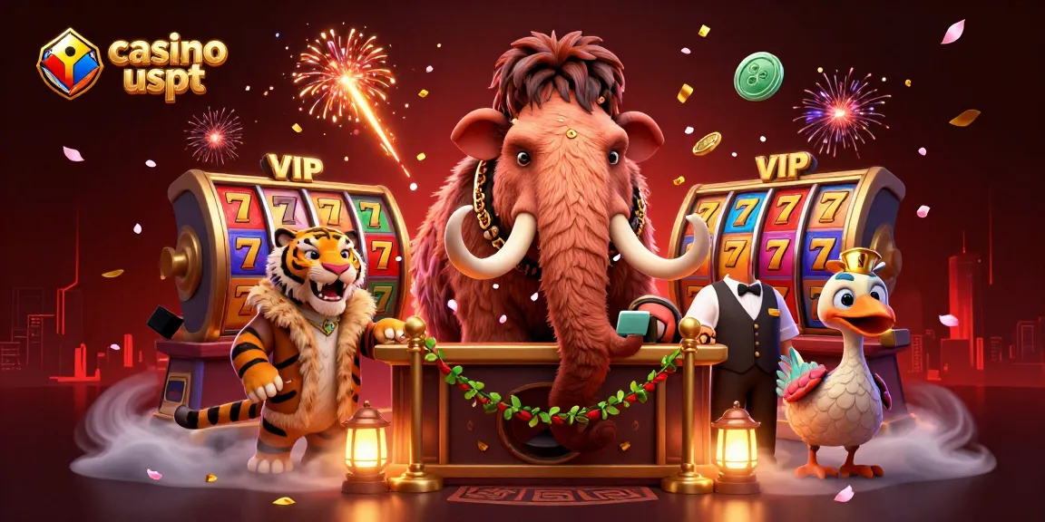 I giocatori si divertono in un casino usdt, circondati da slot e simboli fortunati.