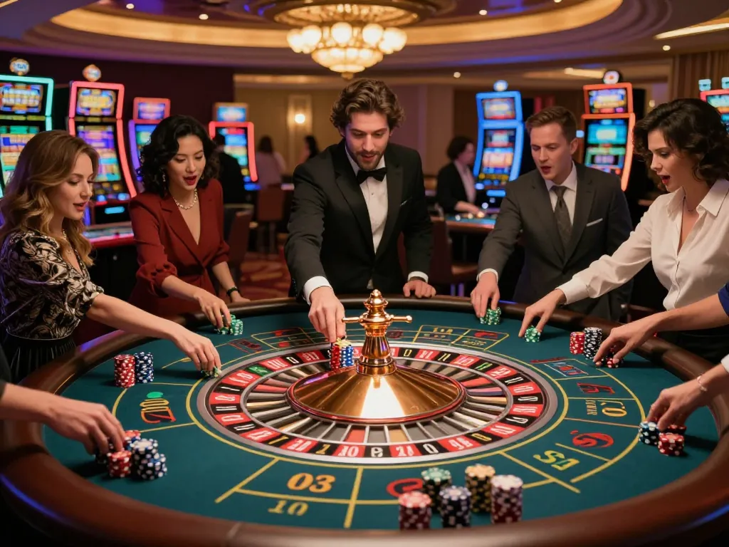 Excited players enjoying roulette at 789win trang chu, enhancing their gaming experience through strategic bets.