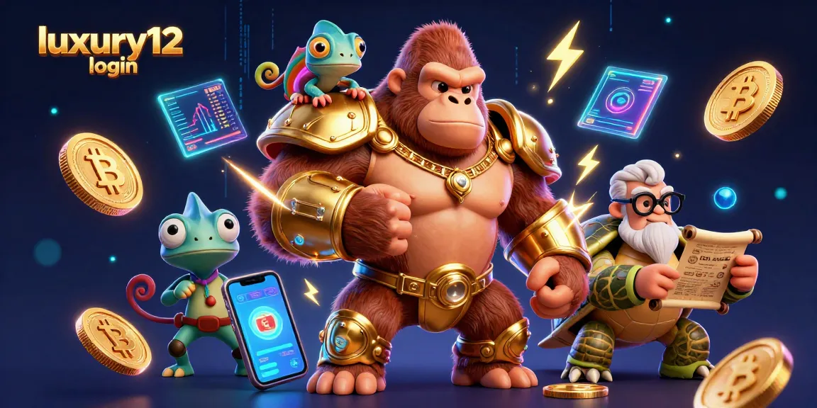 Experience luxury12 login with this vibrant 3D casino illustration showcasing gaming elements.