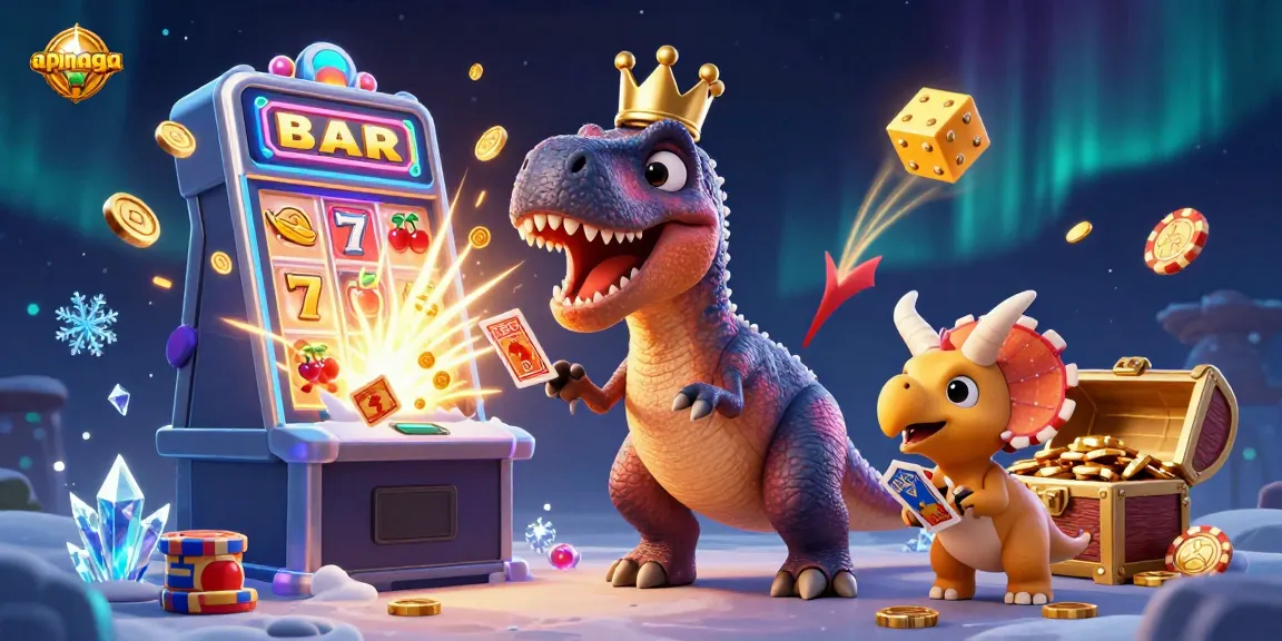 Experience the excitement of apinaga with playful characters in a vibrant casino scene bursting with action and rewards.