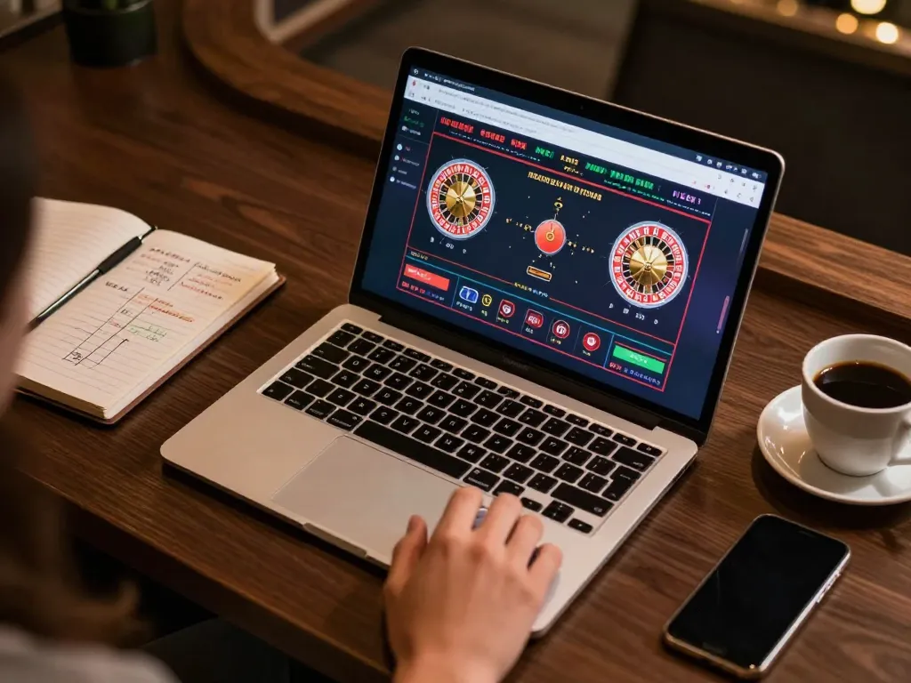 Engaging online gaming scene featuring fabet interface with player ready to place a bet