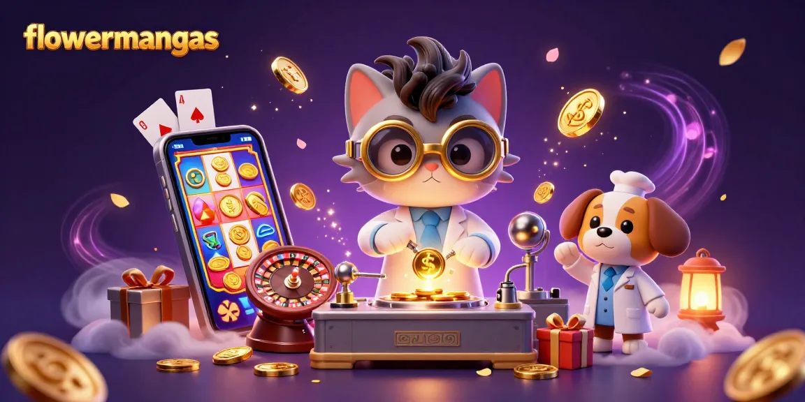 Memainkan permainan slot dan meraih kemenangan dengan flowermangas saat menghasilkan koin emas dari mesin.