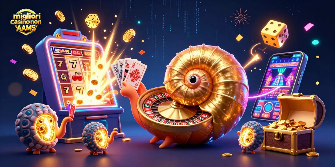 Scopri i migliori casino non AAMS con una vivace scena di gioco ricca di dettagli e opportunità.