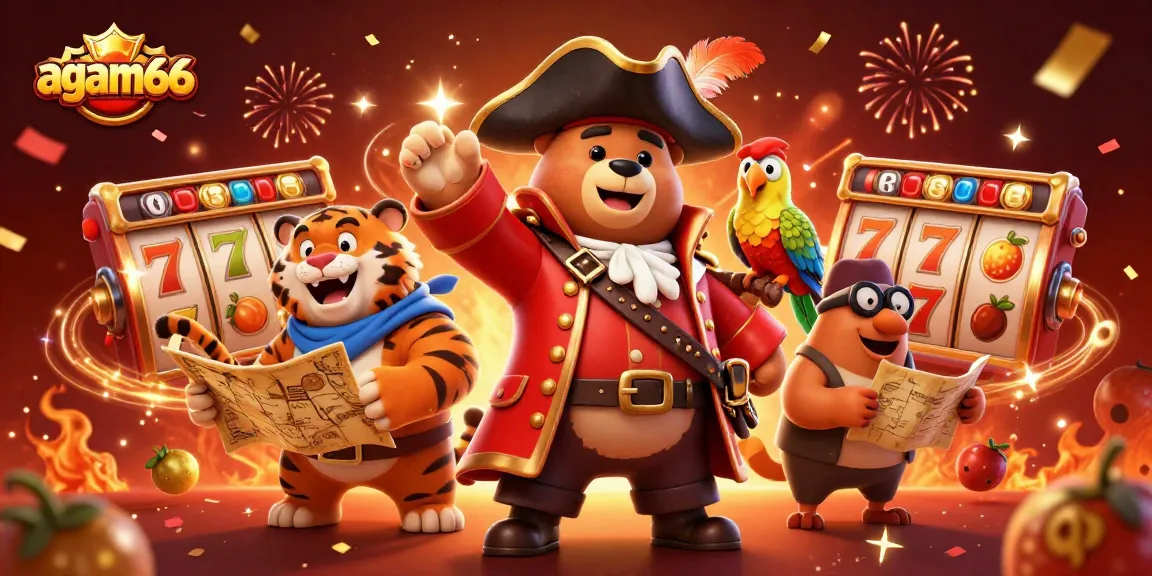 Engage with exciting jackpots at agam66, featuring vivid slot reels and captivating characters.