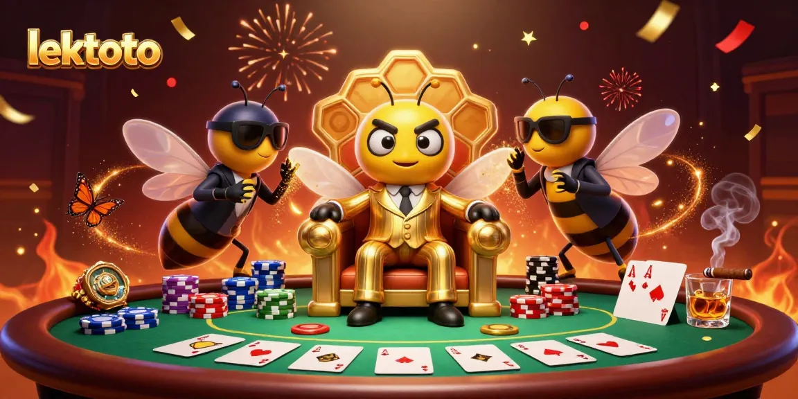 Experience thrilling poker action at lektoto with a vibrant illustration of a mob boss and bodyguards.