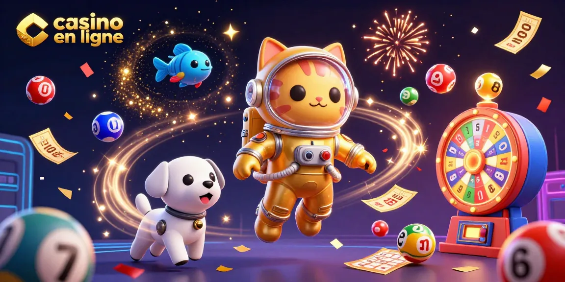 Plongez dans l'univers des jeux de casino en ligne avec cette scène animée de loterie captivante.