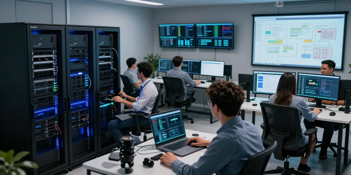 Configuración eficiente de servidores VPS en un moderno centro de datos.