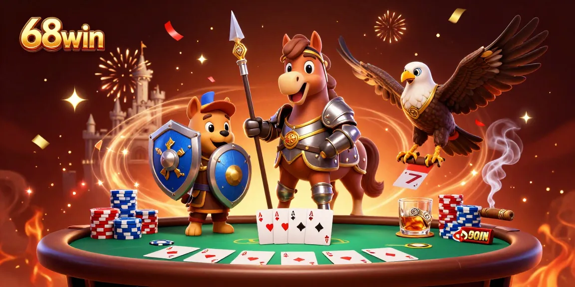 Experience thrilling action at 68win with vibrant poker scenes and engaging characters.