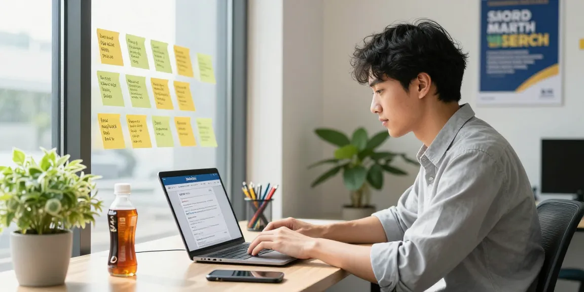Track job alerts seamlessly from Jobstrack.io in a modern office setting for effective job searching.