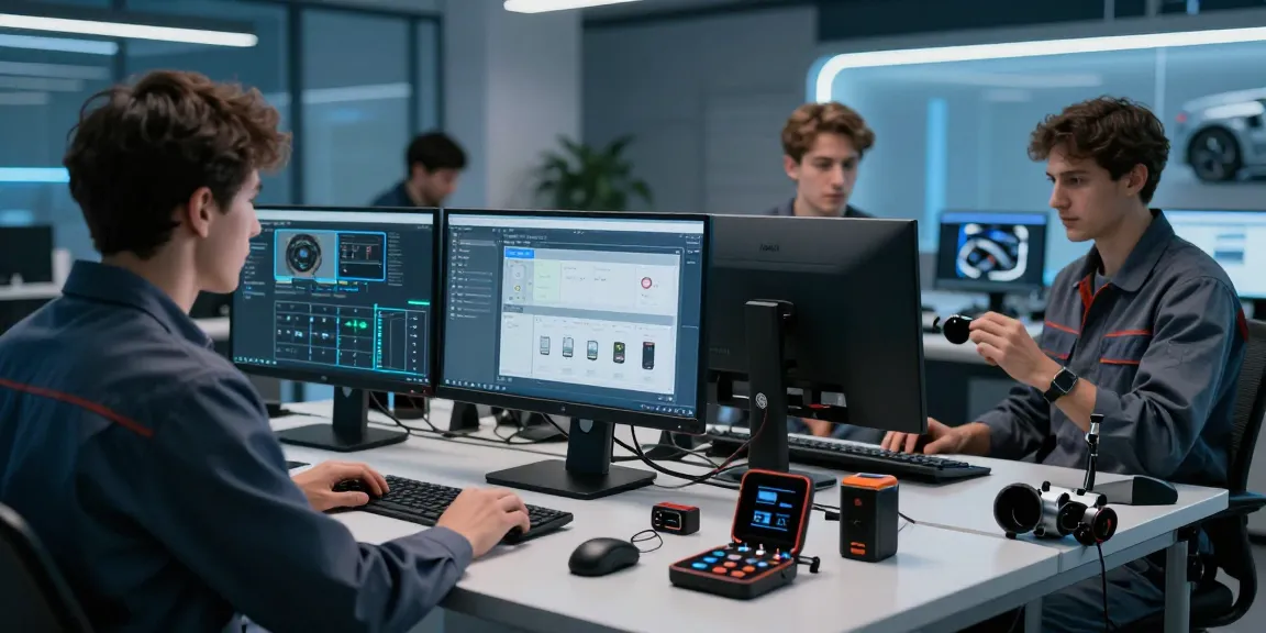 BMW Werkstatt Hannover mit hochentwickelter Software zur Fahrzeugdiagnose und modernen Technologien.
