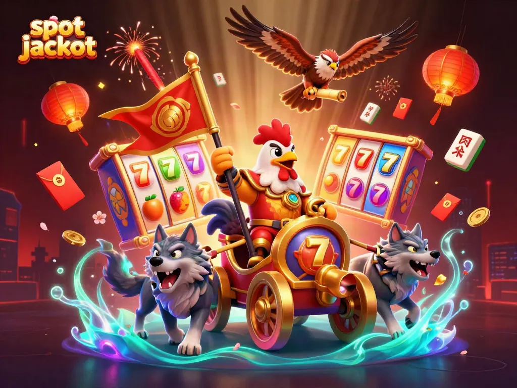 Experience massive wins in the vibrant slot jackpot scene with spinning reels and luminous symbols.