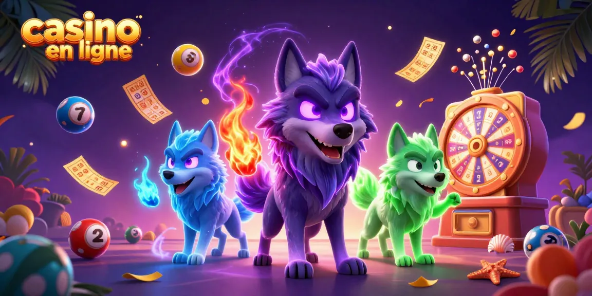 Plongez dans l'univers du casino en ligne avec des loups fantômes et des éléments de loterie éclatants.