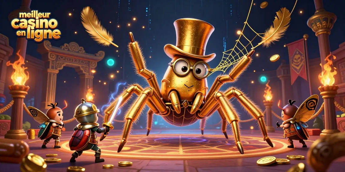 Vivez l'excitation au meilleur casino en ligne avec une scène de jeu dynamique et colorée illustrée.