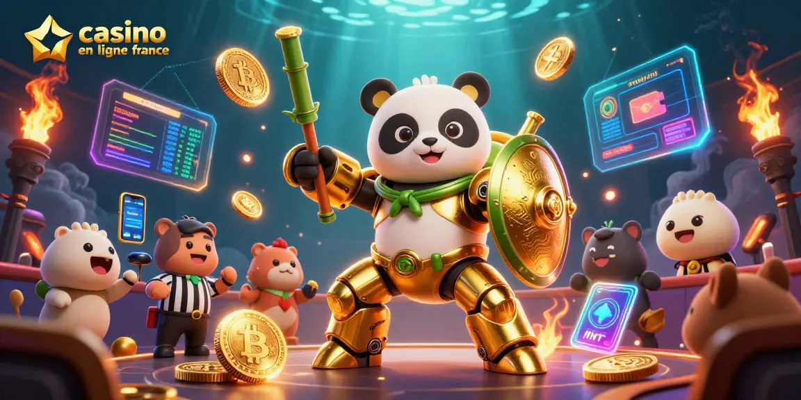 Visualisez le panda doré dans un combat captivant, jouant à un casino en ligne France.