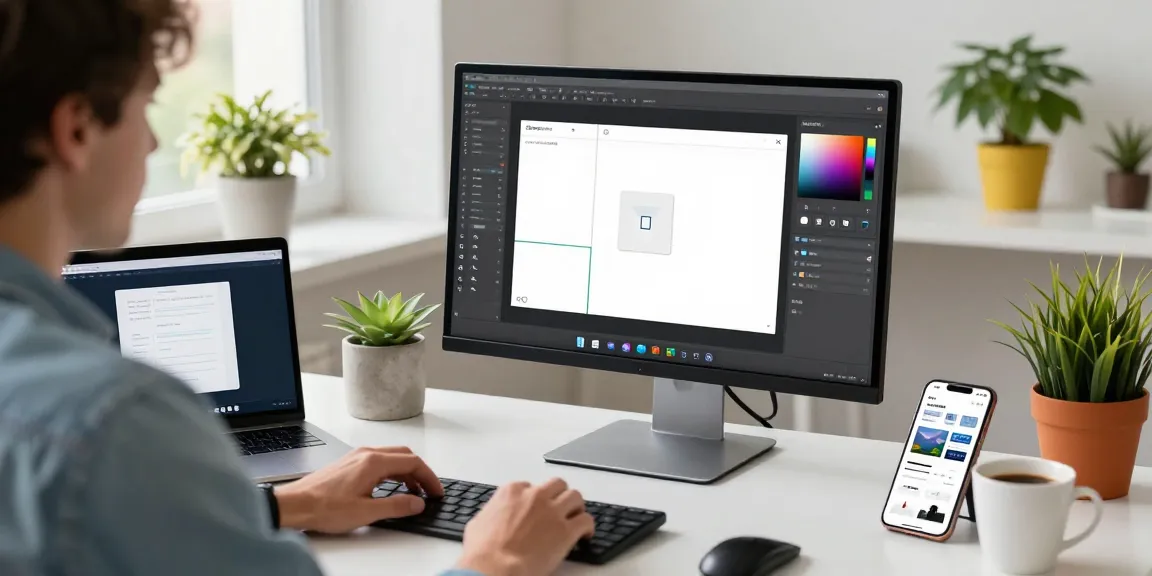 Efficiency in screenshot software showcased in a modern workspace, highlighting productivity tools and technology.