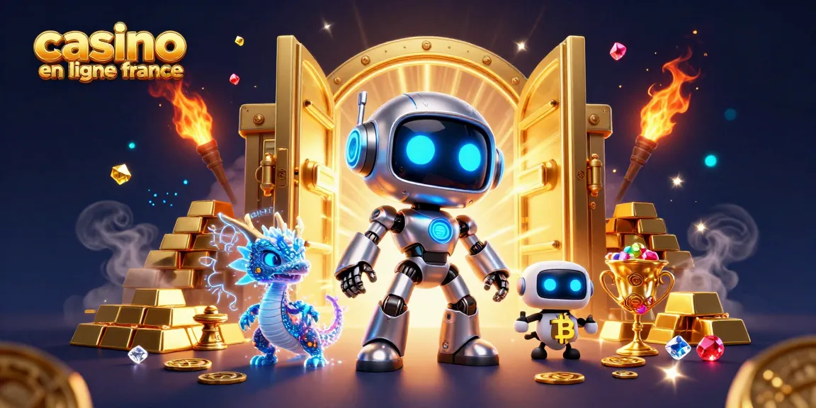Vivez l'action des jeux sur le casino en ligne france avec un robot cyberpunk et un dragon AI.