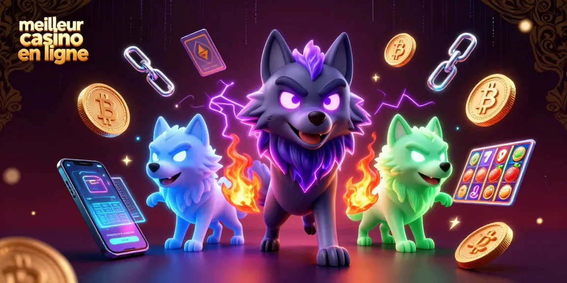 Jouez au meilleur casino en ligne avec des personnages de loup fantomatiques et des symboles de machines à sous.