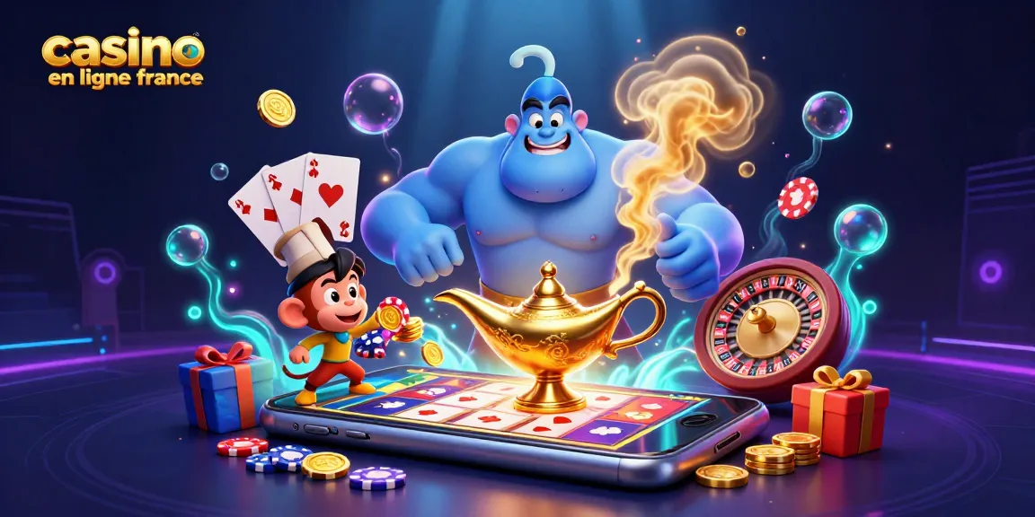 Rejoignez le monde des casinos en ligne France avec un génie, des cartes à jouer et des récompenses