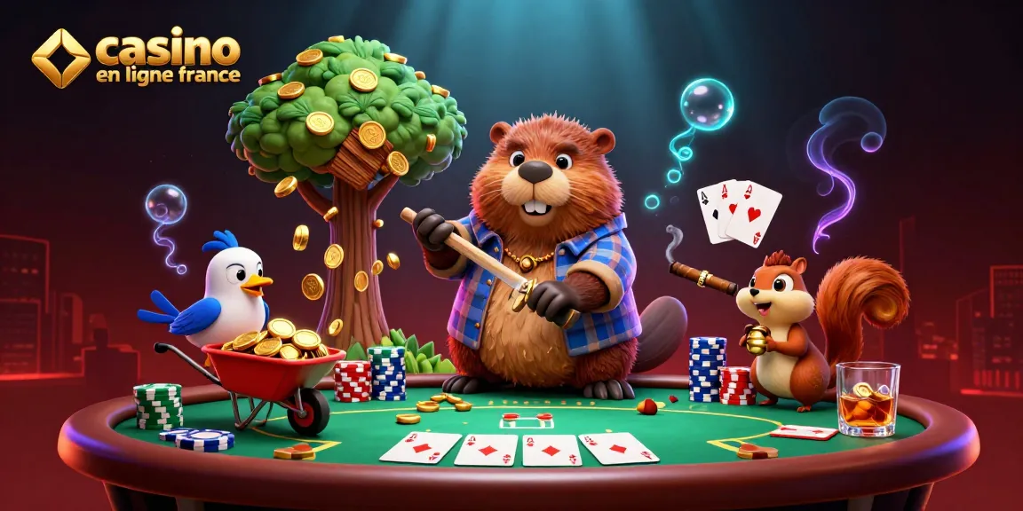 Illustration dynamique illustrant un nouveau casino en ligne France avec des éléments de poker captivants.