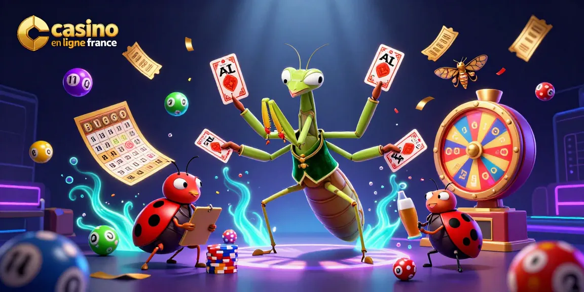 Découvrez le grand casino en ligne France où le caméléon croupier sert des gains en or tandis que les boules de loterie vibrent autour de lui.