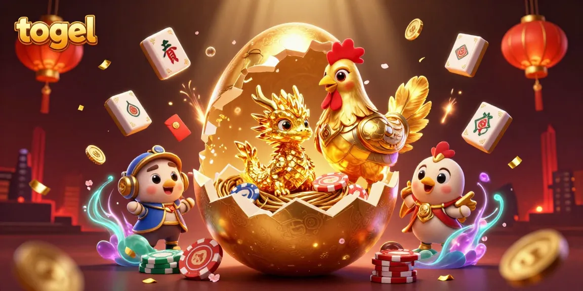 Experience the thrill of togel with a golden dragon and poker chips in this dynamic casino scene.