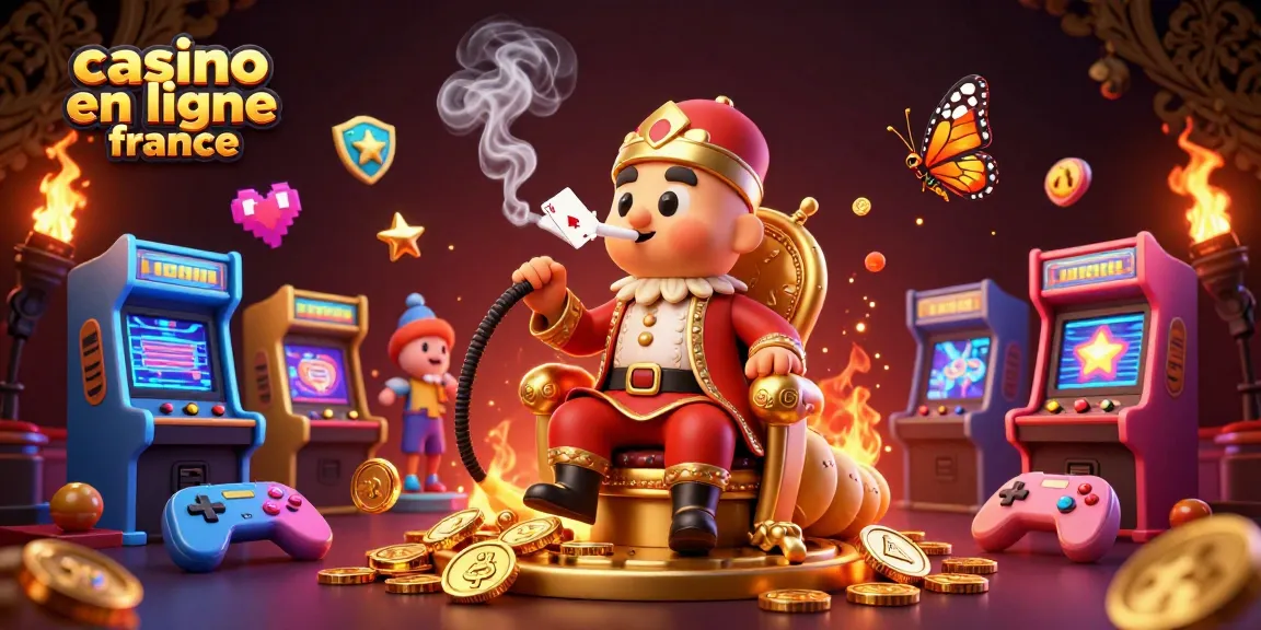 Profitez de l'atmosphère casino en ligne France à travers une illustration colorée et engageante.