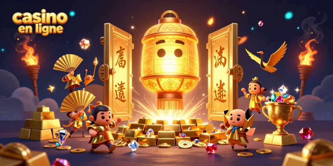Vivez l'expérience captivante du casino en ligne avec un esprit lantern géant et une ambiance festive.