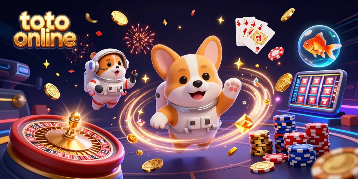 Menangkan permainan toto online dengan aksi seru dari Corgi astronot di kasino luar angkasa.