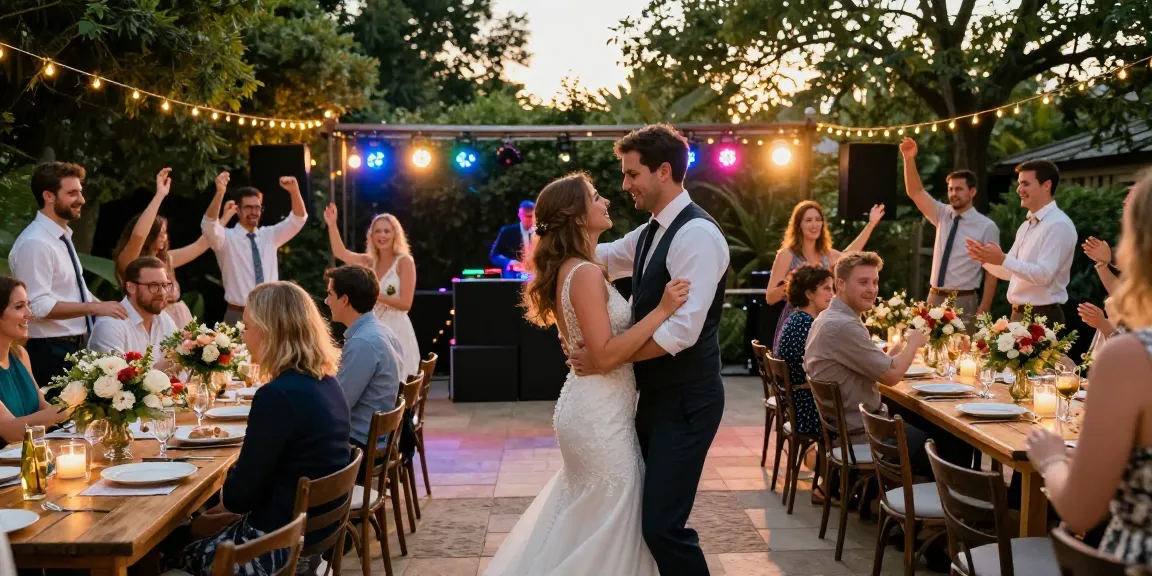 Hochzeit DJ Berlin sorgt für unvergessliche Momente mit tanzenden Gästen und festlicher Atmosphäre.