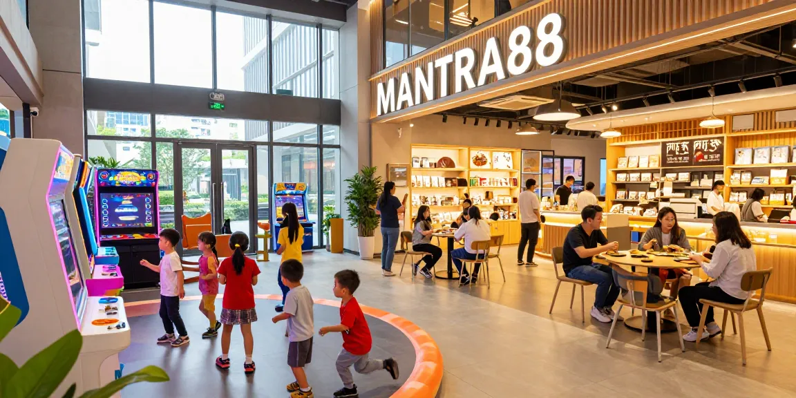 MANTRA88 entertainment hub with families enjoying diverse attractions