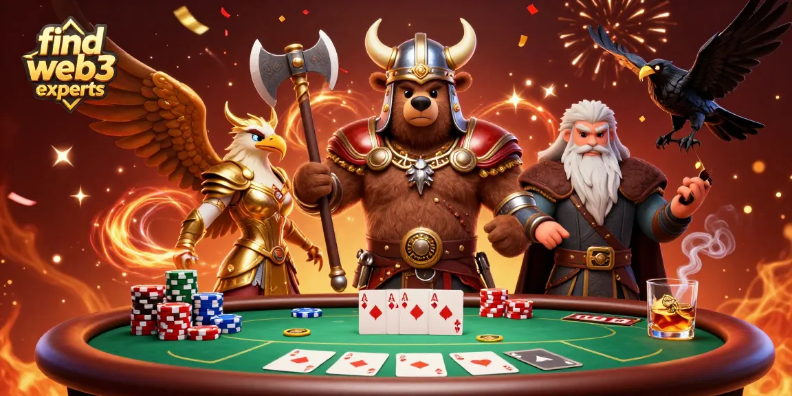 Engage with expert Web3 consultants in a vibrant casino atmosphere filled with dynamic gaming elements.