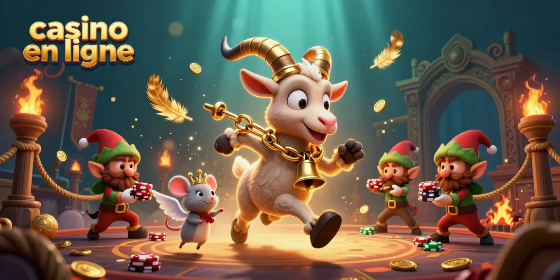Atteignez des gains avec le casino en ligne dans une scène animée de carnaval festif.