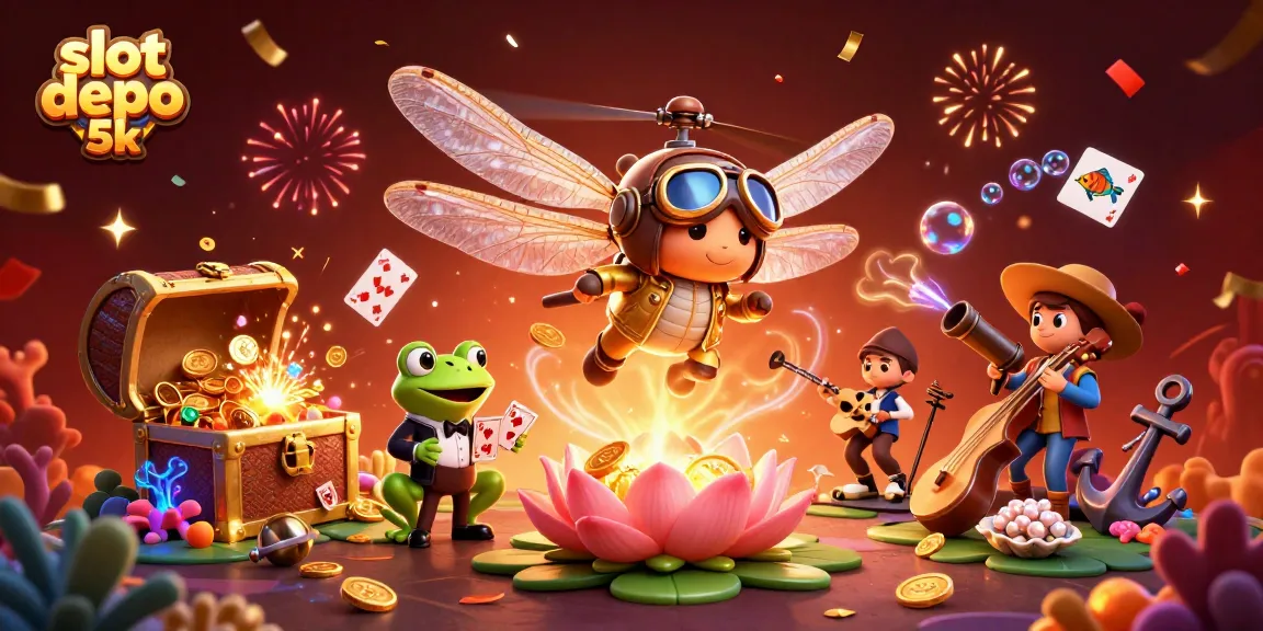 Experience thrilling gameplay at slot depo 5k with vibrant casino elements and engaging characters.