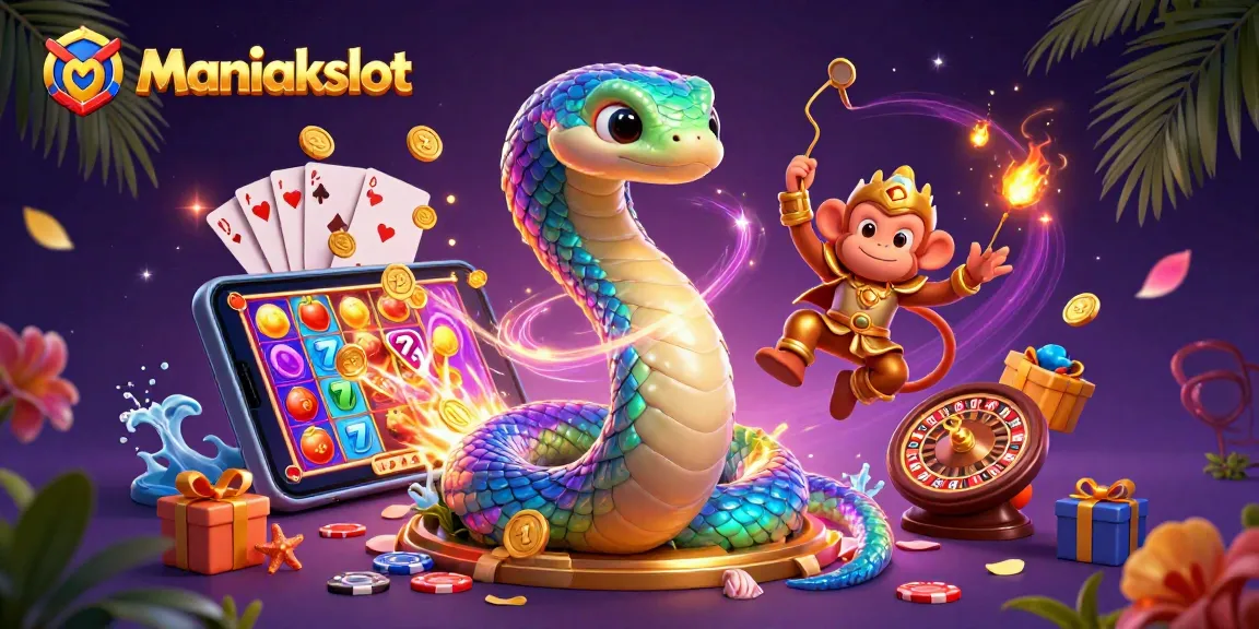 Experience Maniakslot with thrilling characters and vibrant game elements bringing excitement to the casino.