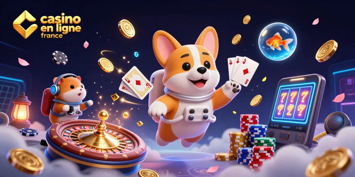 Plongez dans le monde du casino en ligne France avec une scène de jeu animée remplie de personnages captivants.