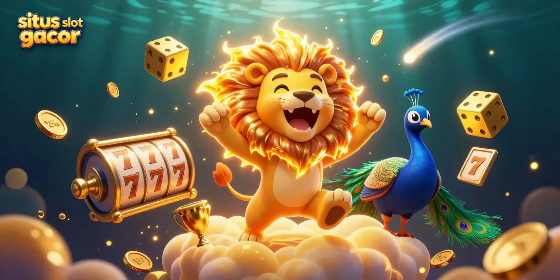 Experience exciting gameplay with situs slot gacor featuring a roaring lion and dynamic slot elements.