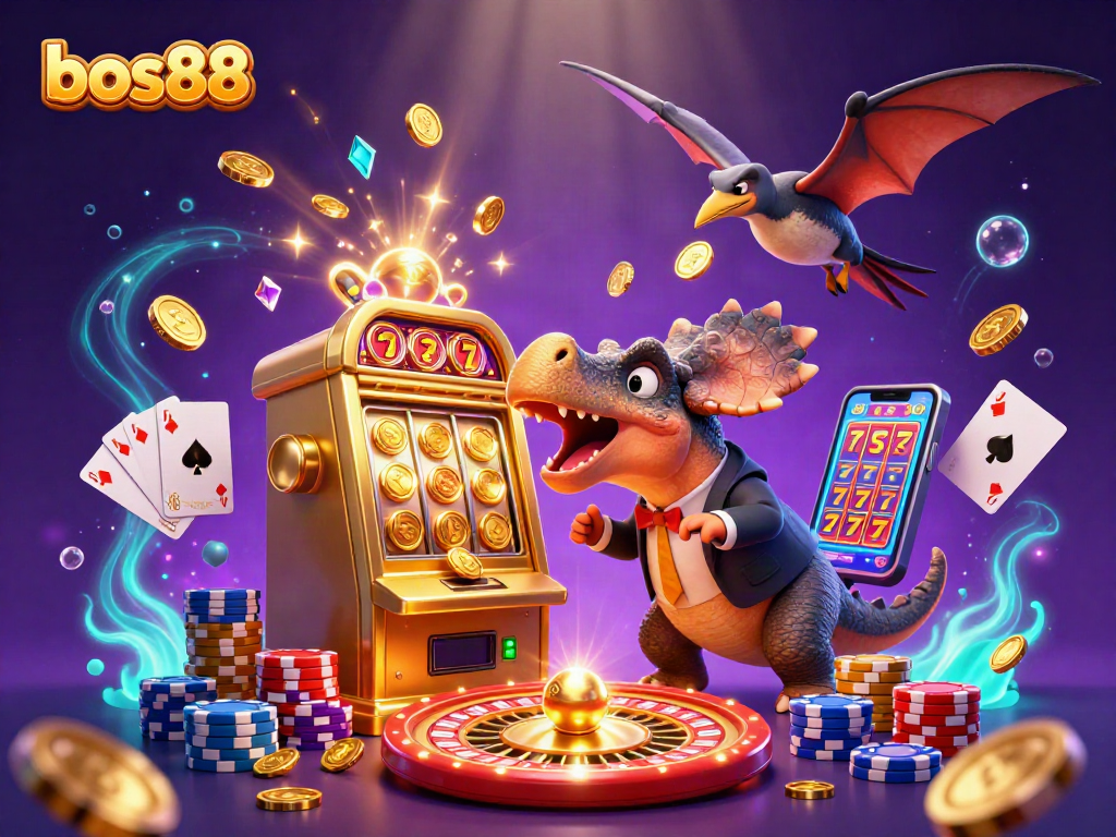 bos88 menjelaskan bagaimana dinosaurus melakukan jackpot dengan mesin slot yang menghasilkan koin emas