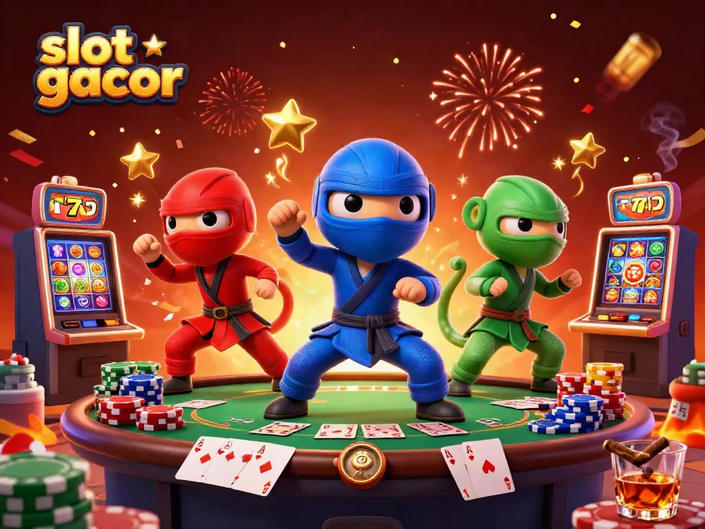 Menangkan jackpot dengan slot gacor dalam ilustrasi casino penuh aksi