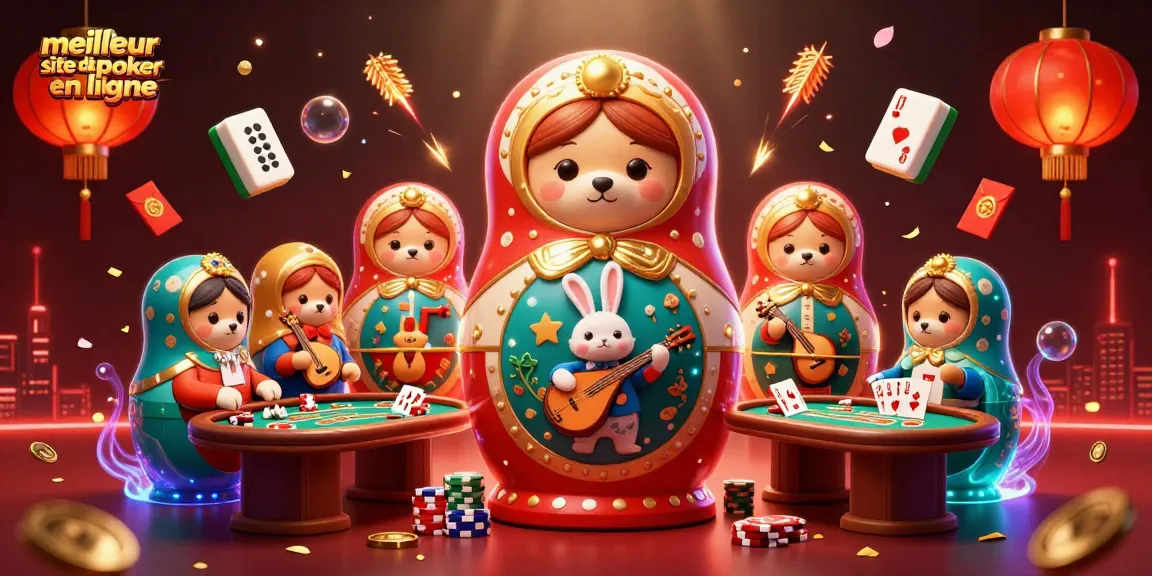 Découvrez le meilleur site de poker en ligne avec des ours Matryoshka et des éléments de jeu captivants.