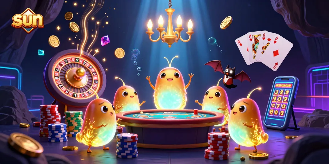 Sun glowworms illuminate a vibrant cave casino while dazzling with gold coin cascades, engaging players in exhilarating gaming.