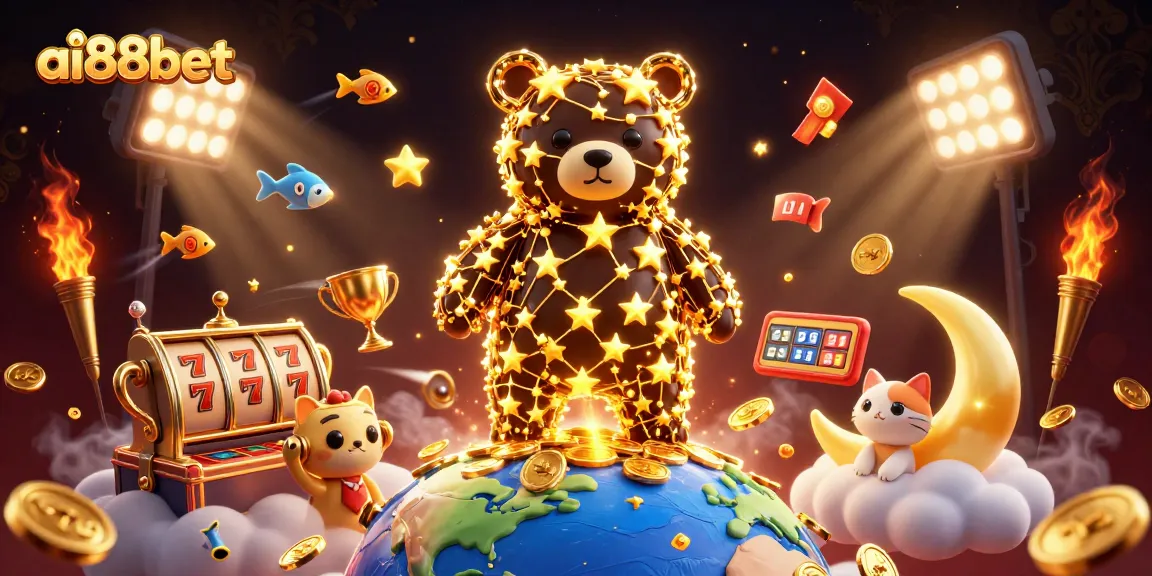 Experience thrilling gaming wins with ai88bet's immersive slot games and vibrant casino illustrations.