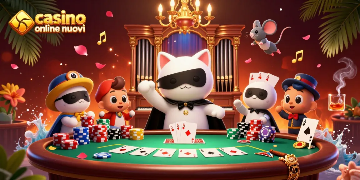 Gioca ai nuovi casinò online con il gatto fantasma in un'illustrazione ricca di dettagli