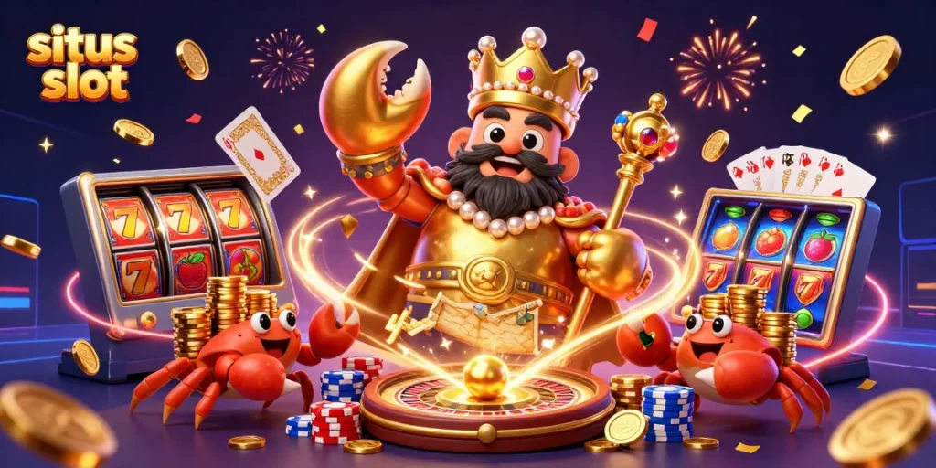 Menangkan permainan situs slot dengan jackpot menggelegar dalam ilustrasi menarik yang penuh warna.